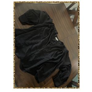 Black long sleeve blouse.